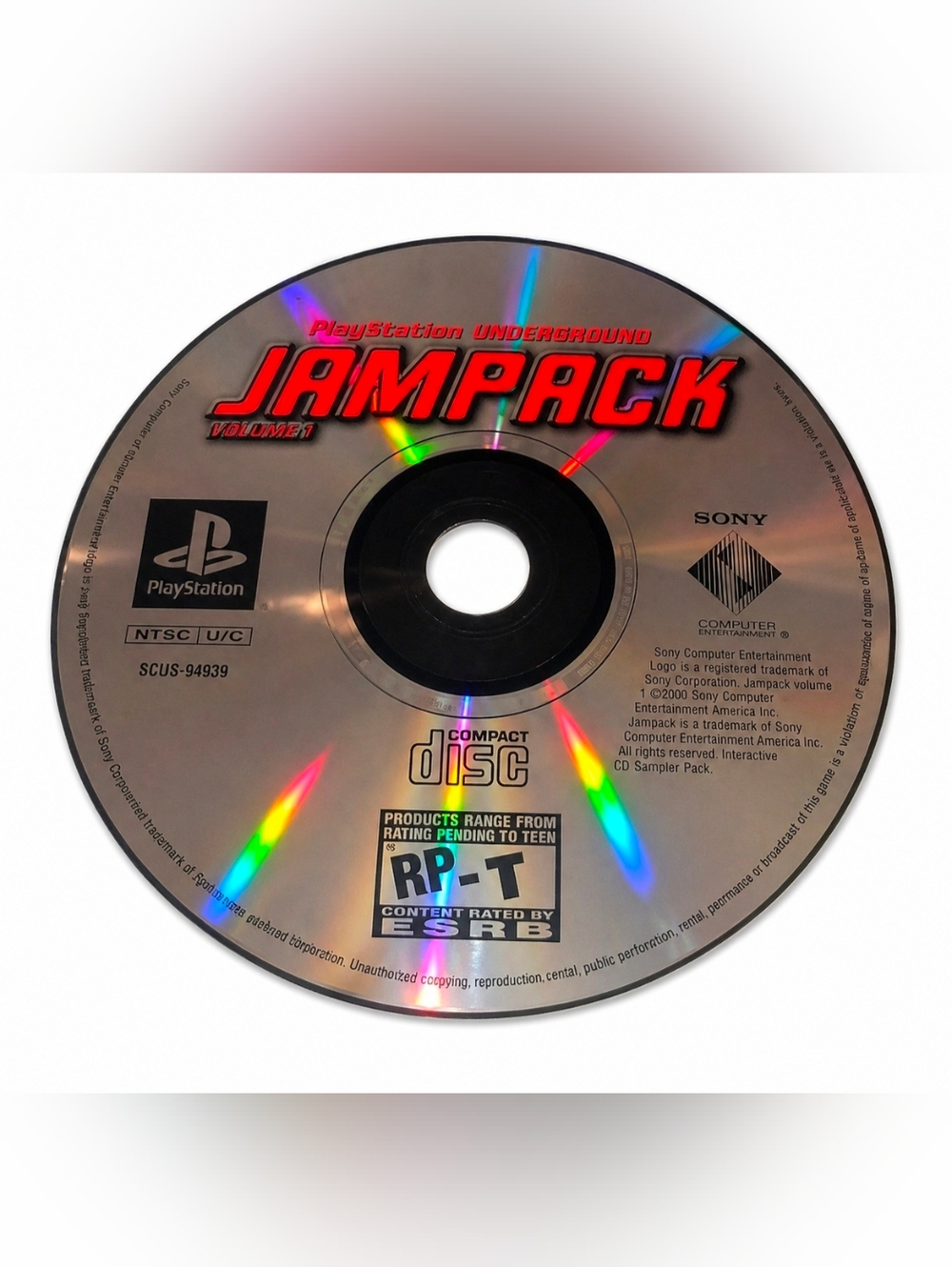 Jampack Volume 1 Demo Disc 🔥 Playstation One PS1 🕹 Vintage Video Gamee